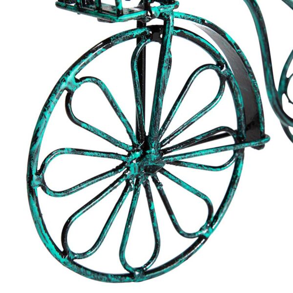 Distressed Aqua Small Bicycle Planter