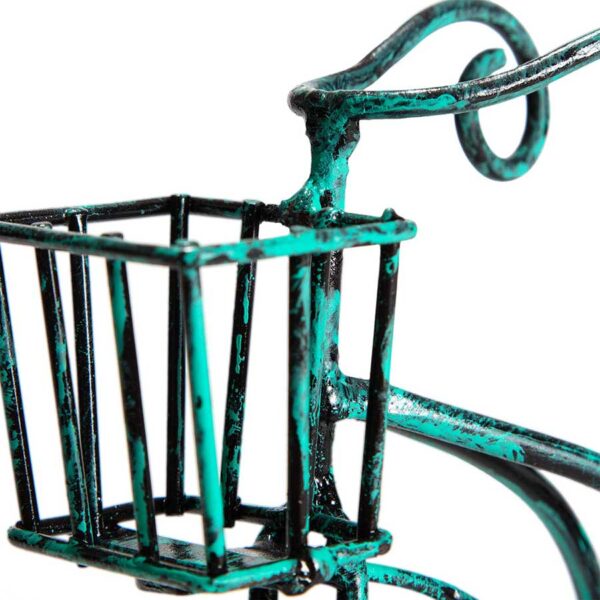 Distressed Aqua Small Bicycle Planter