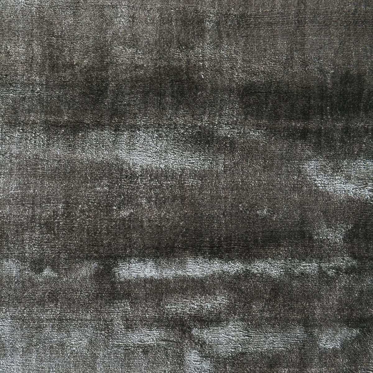 Distressed Green Handmade Viscose Rug - Round