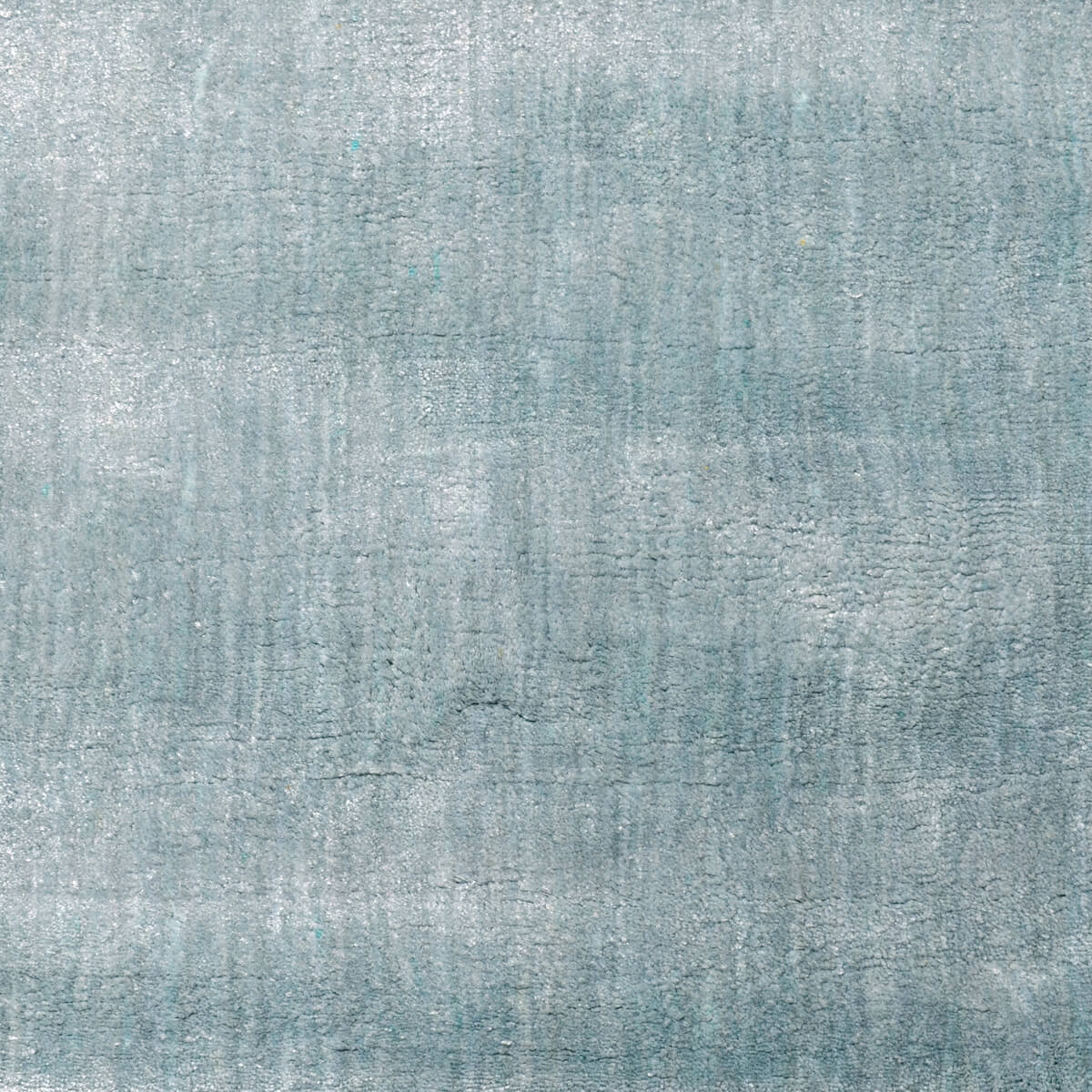 Distressed Sea Blue Handmade Viscose Rug - Round