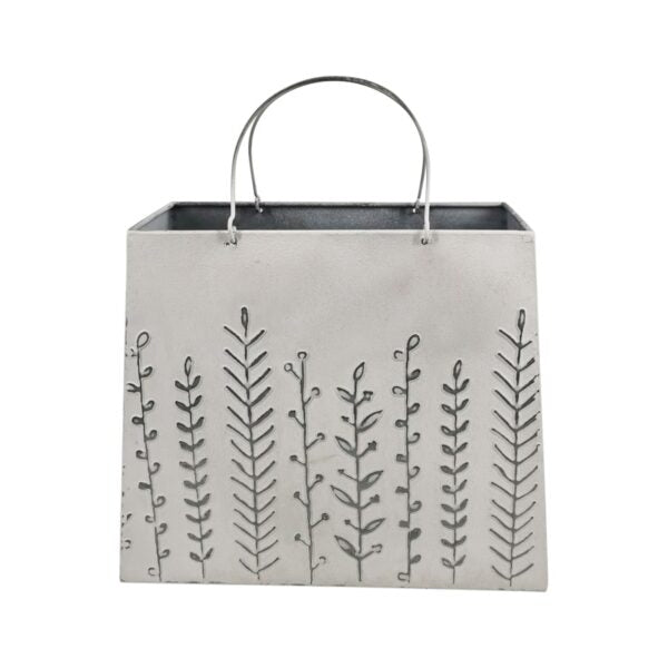 Distressed White Handbag Outdoor Planter