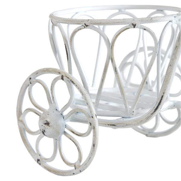 Distressed White Small Bicycle Outdoor Planter