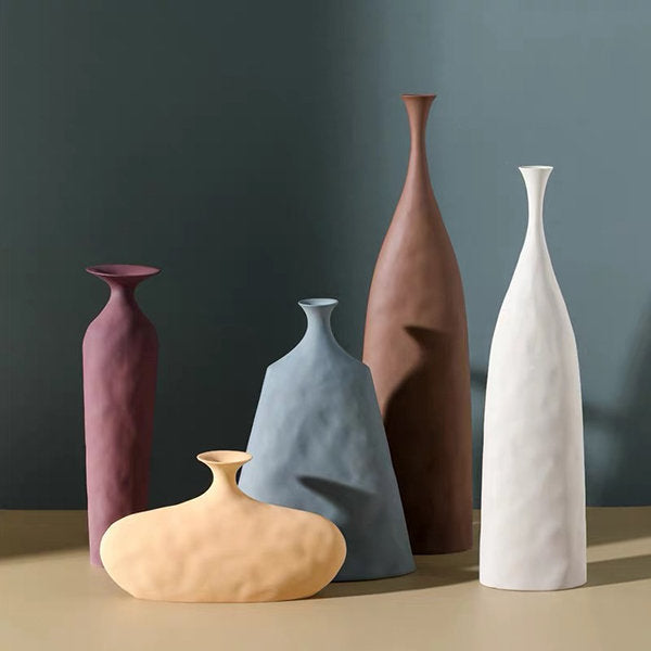 Diverse Colorful Array Of Ceramic Vases (Available in 4 Colors & Shapes)