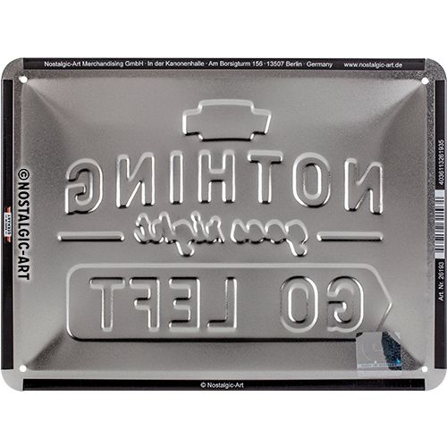 Go Left - Small Sign Board 15 x 20cm