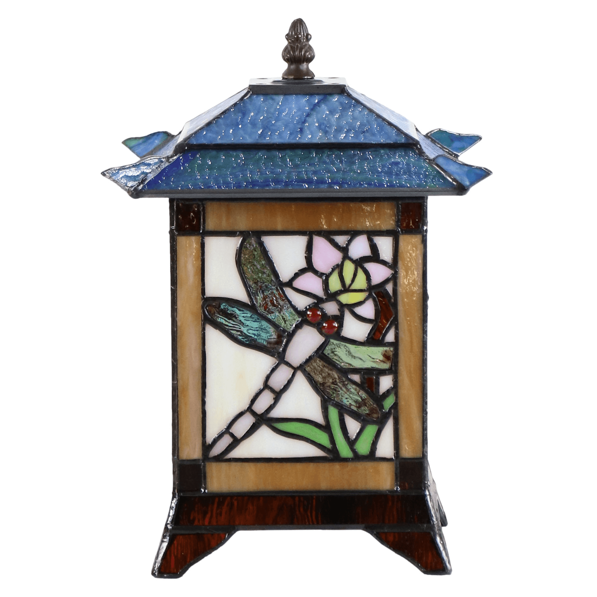Dragonfly Tiffany Stained Glass Table Lantern