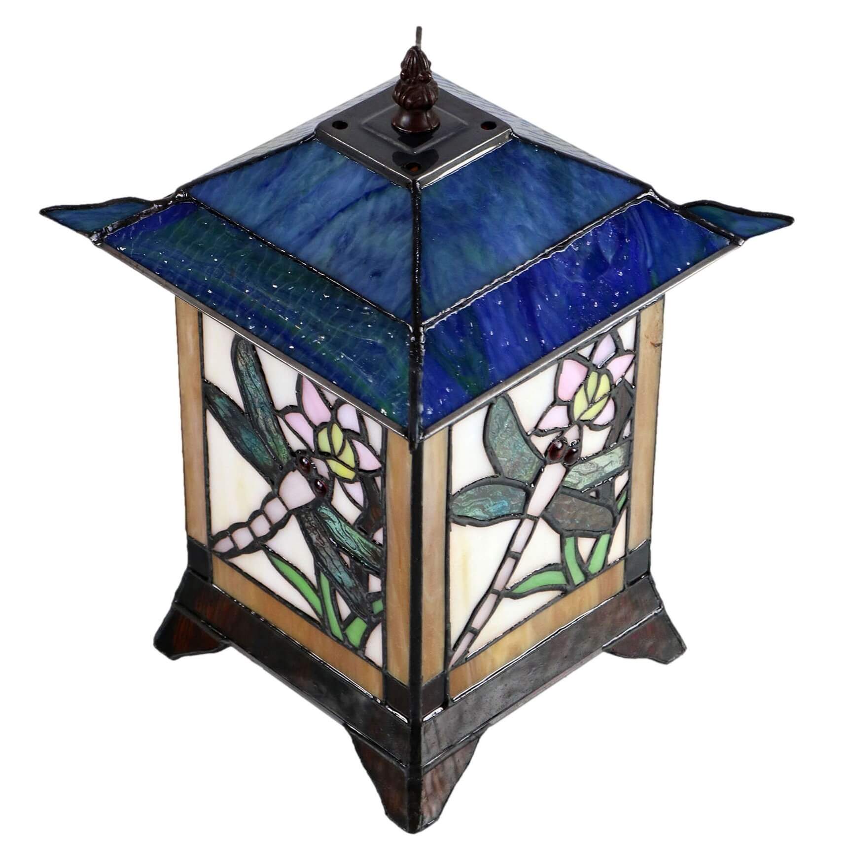 Dragonfly Tiffany Stained Glass Table Lantern