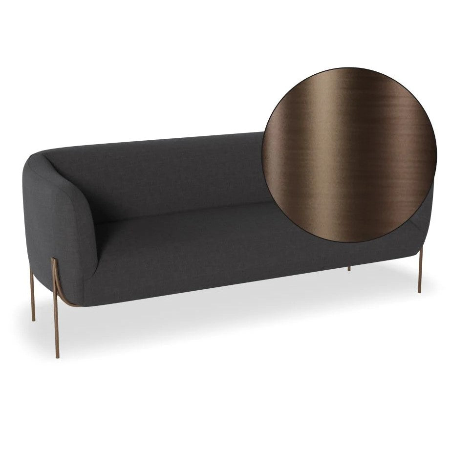 Duo Delight 2.5-Seater Sofa with Brushed Matt Bronze Legs