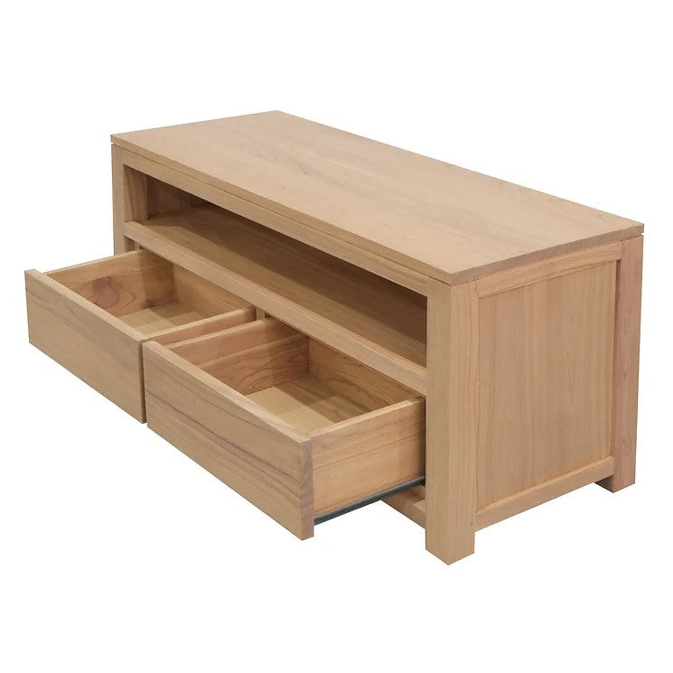 Durable Beauty Solid Mindi Timber Entertainment Unit - Natural