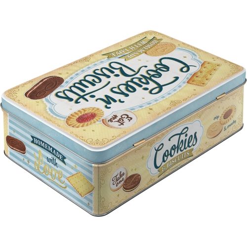 Durable Cookies 'n' Biscuits Tin Flat Storage Box