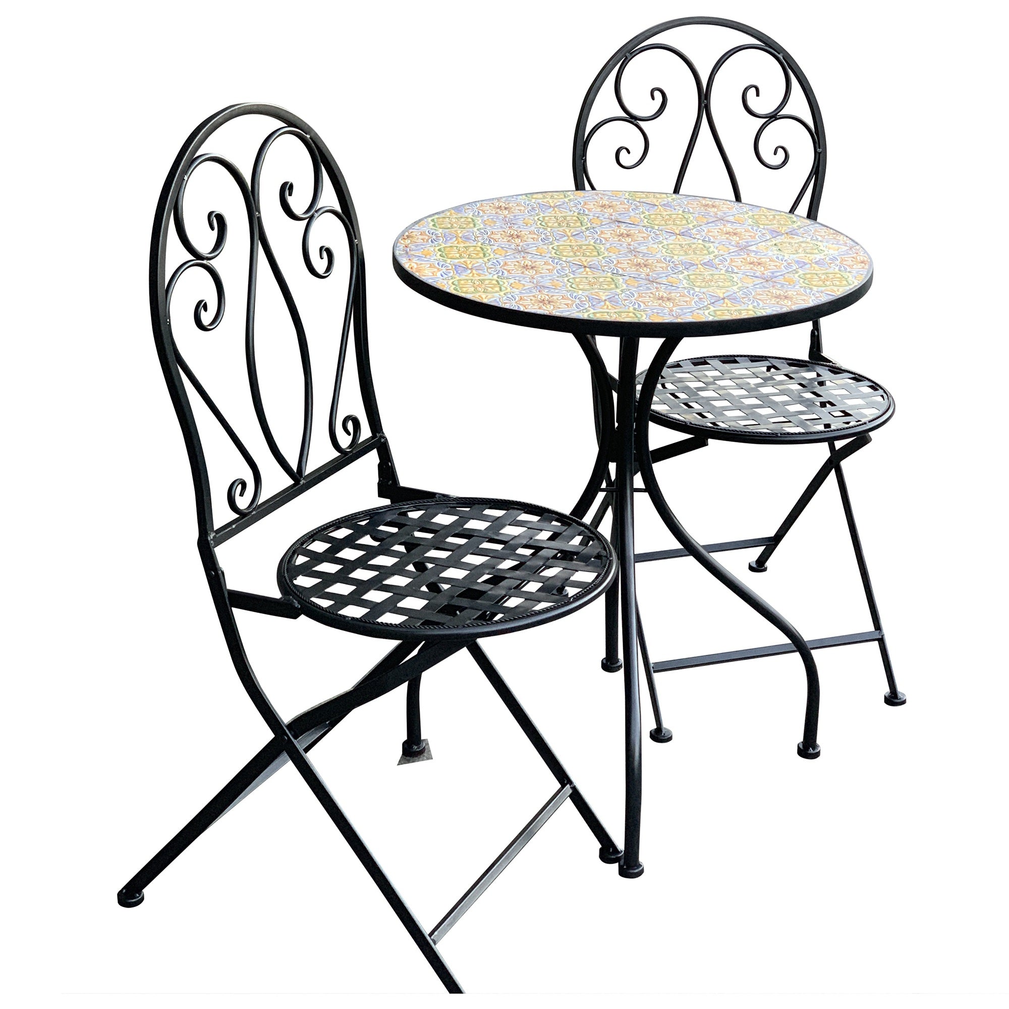 Durable Elegance Mosaic Table and Chair - Set of 3