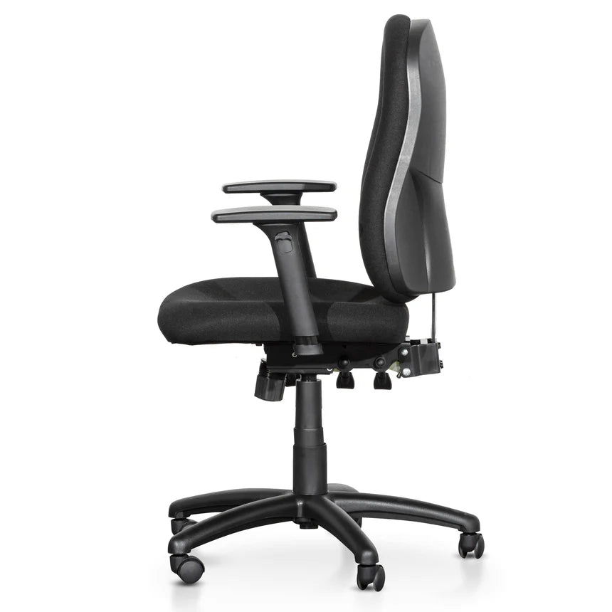 Durable High Back Fabric Office Chair - Black