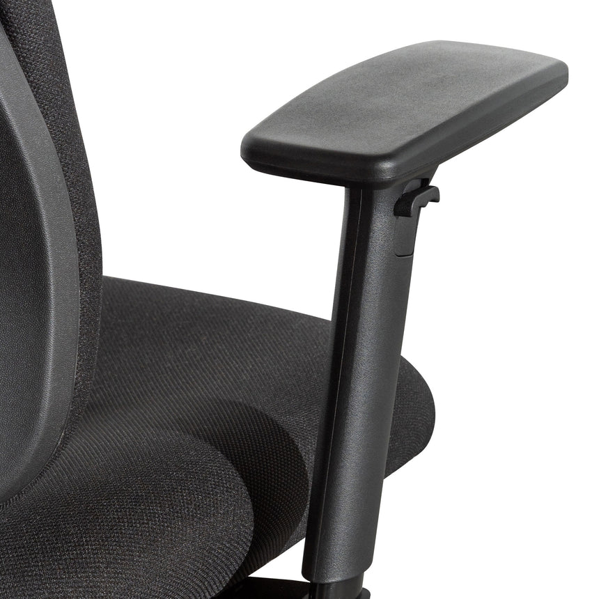 Durable High Back Fabric Office Chair - Black
