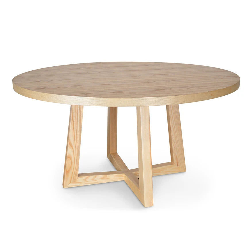 Durable Round Dining Table 150cms - Natural