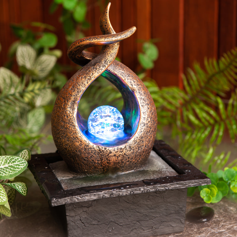 Dynamic Abstract Flame Water Fountain