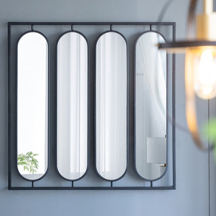 Dynamic View Black Swivel Mirror