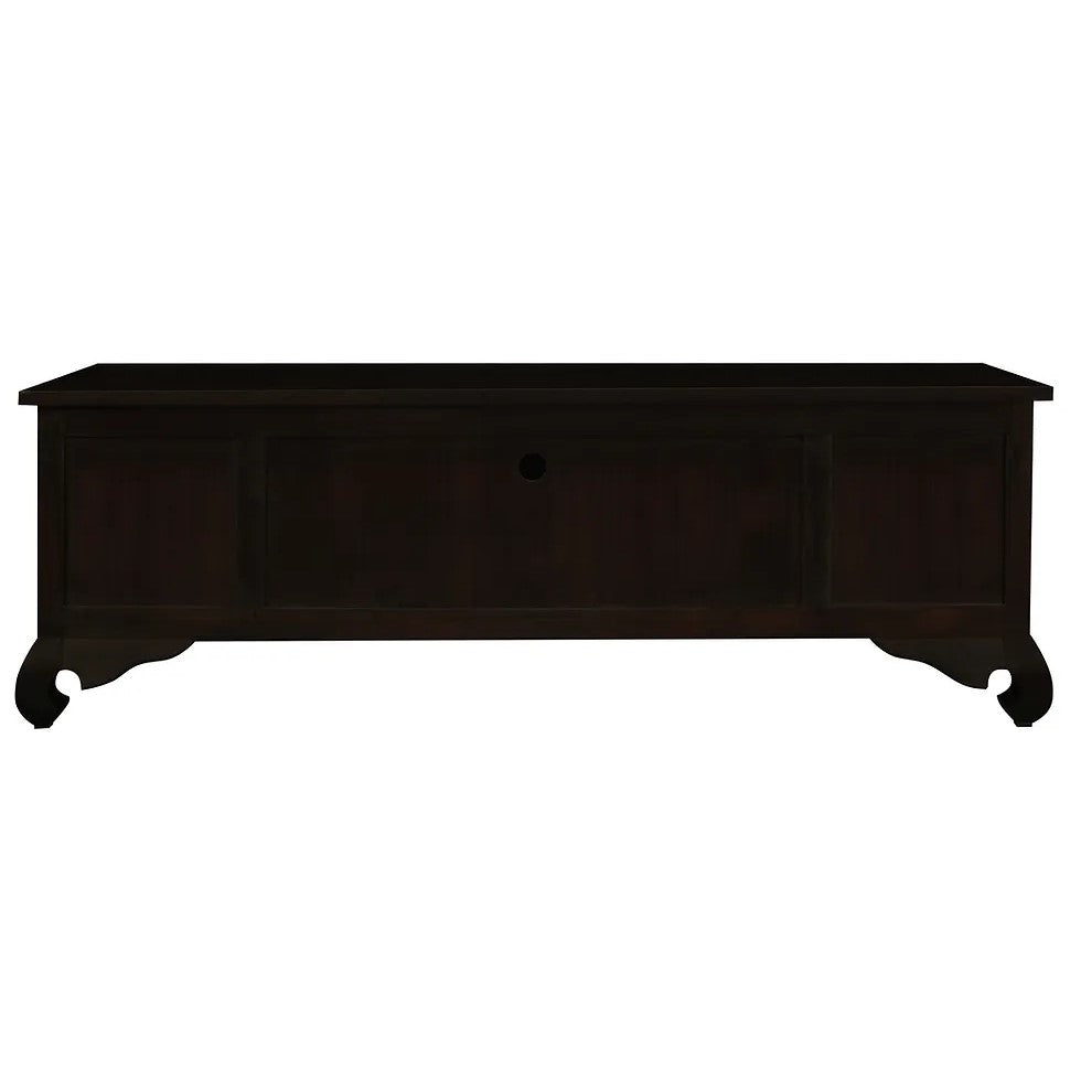 Dynasty 2 Door 4 DVD Drawer Low Entertainment Unit - Dark Brown