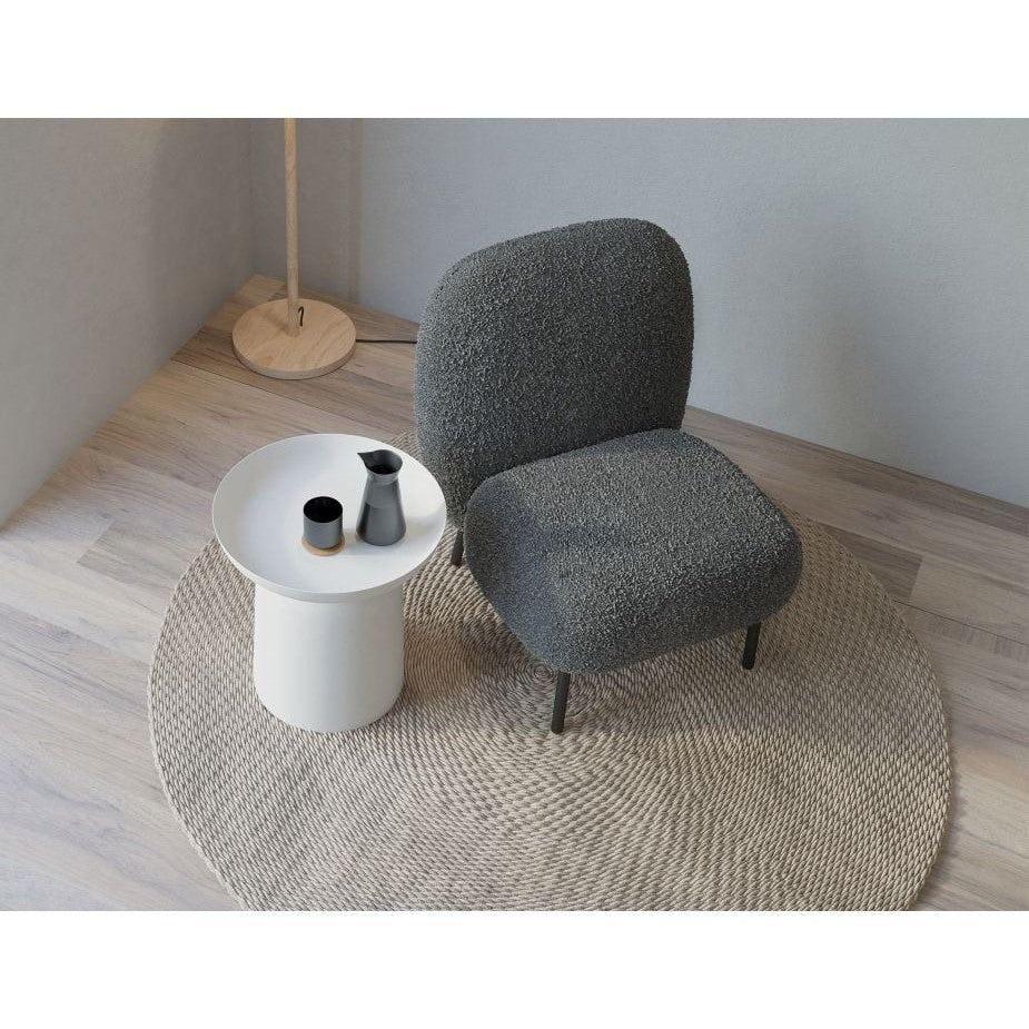 Eclectic Boucle Grey Single Seater Sofa (Available in 2 Frame Colors)