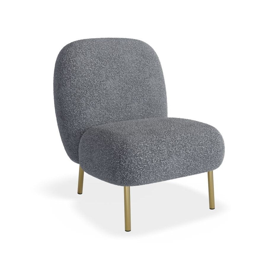 Eclectic Boucle Grey Single Seater Sofa (Available in 2 Frame Colors)