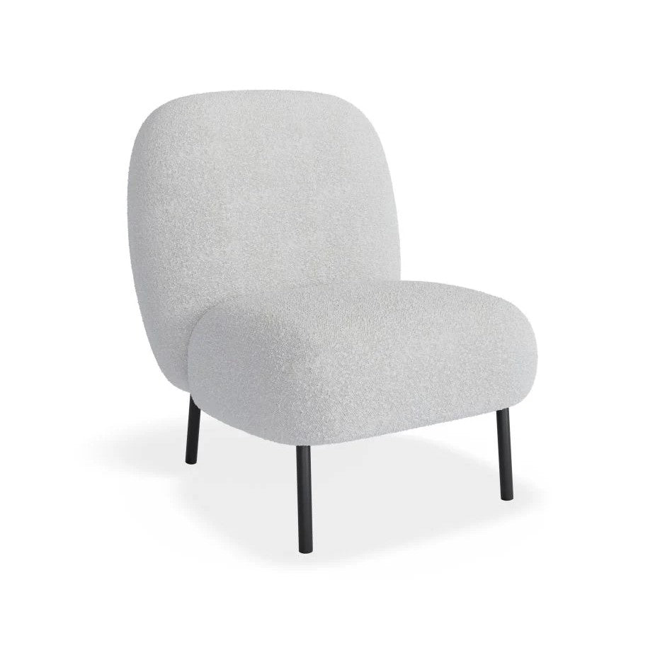 Eclectic Boucle White Single Seater Sofa (Available in 3 Frame Colors)