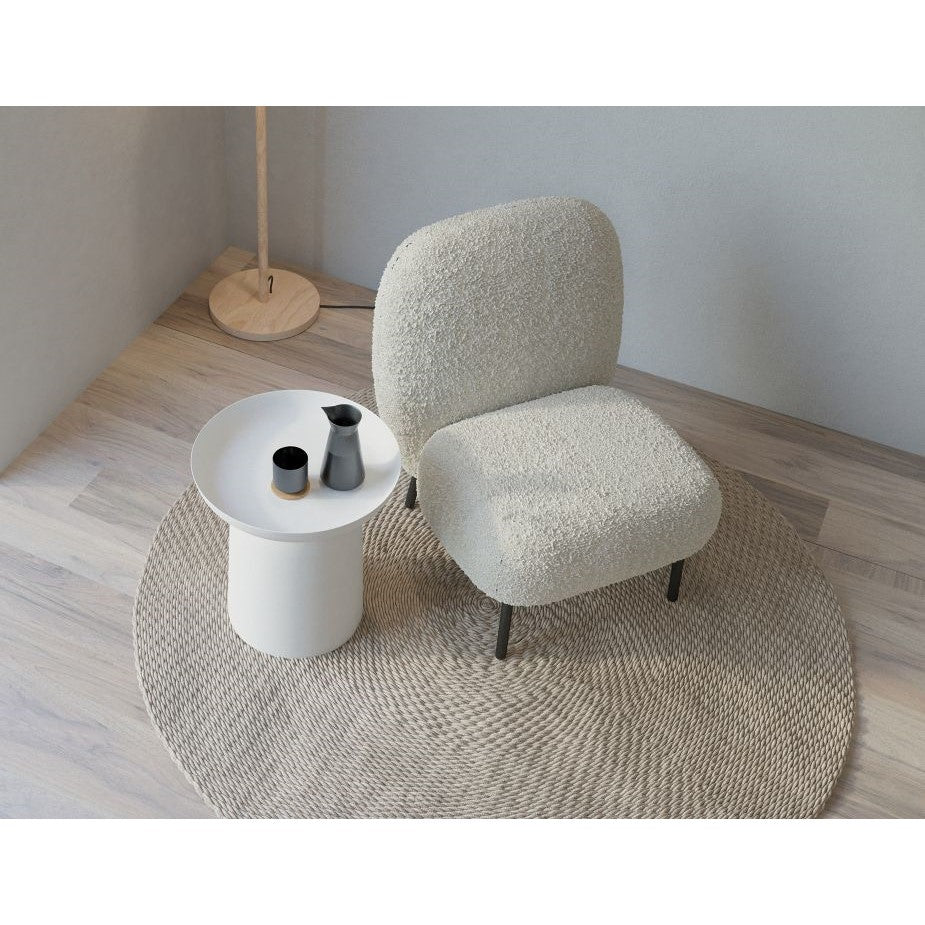 Eclectic Boucle White Single Seater Sofa (Available in 3 Frame Colors)