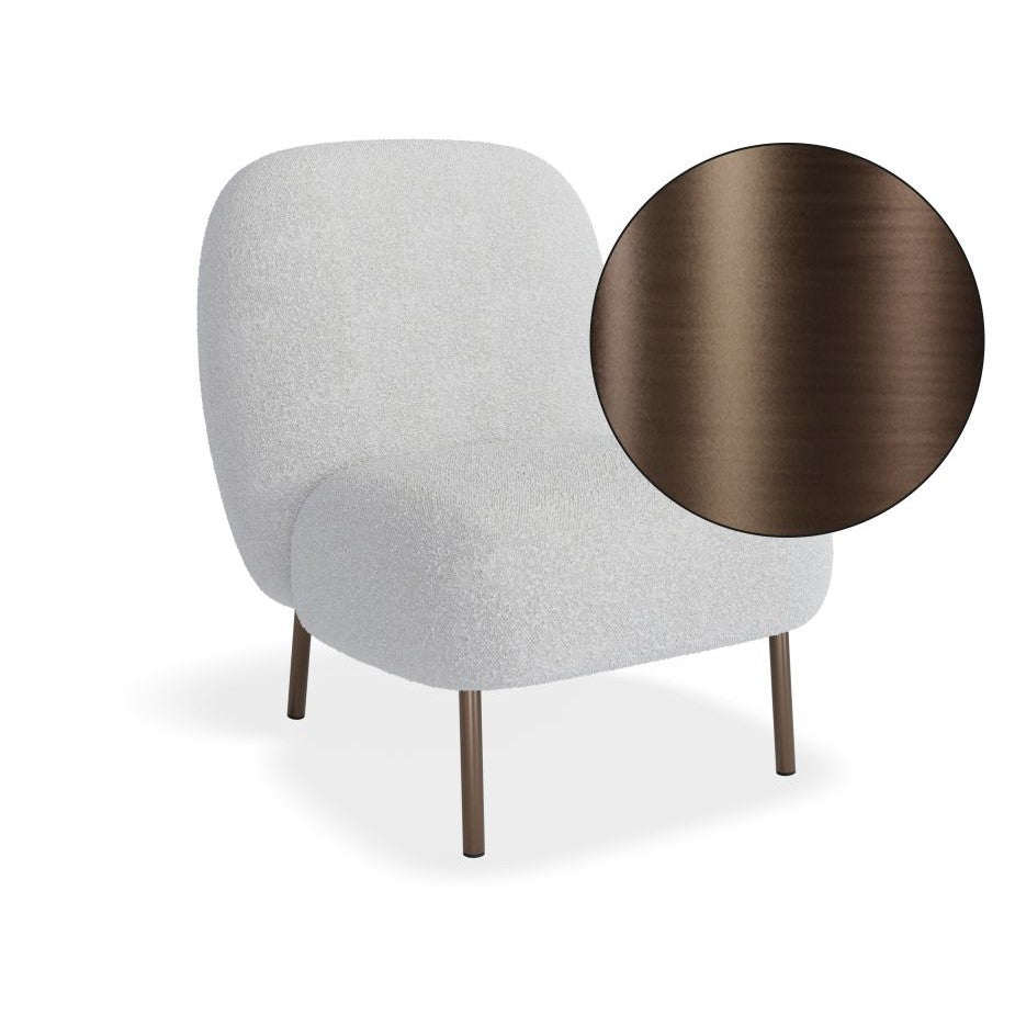 Eclectic Boucle White Single Seater Sofa (Available in 3 Frame Colors)