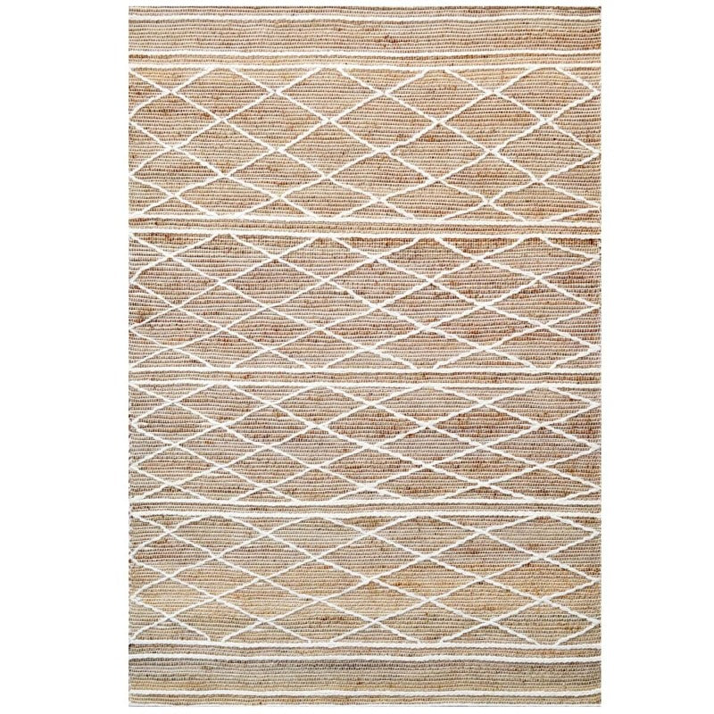 Eclectic Pattern Handmade Woollen Rug - Beige (Available in 4 Sizes)