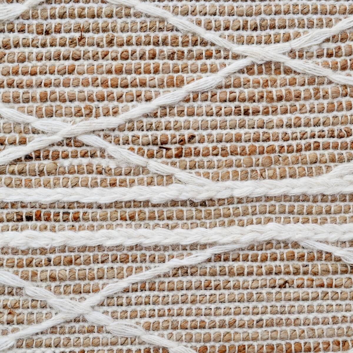 Eclectic Pattern Handmade Woollen Rug - Beige (Available in 4 Sizes)