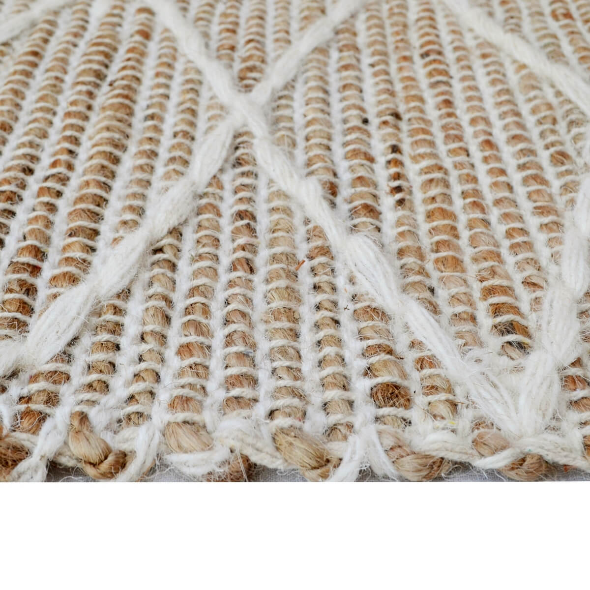 Eclectic Pattern Handmade Woollen Rug - Beige (Available in 4 Sizes)