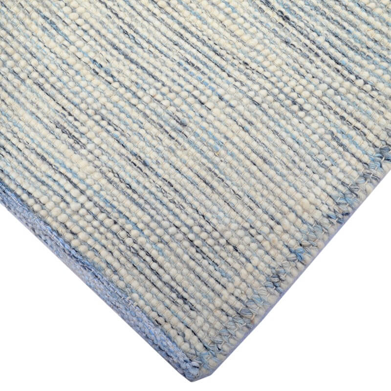 Eclectic Pattern Handmade Woollen Rug - Blue