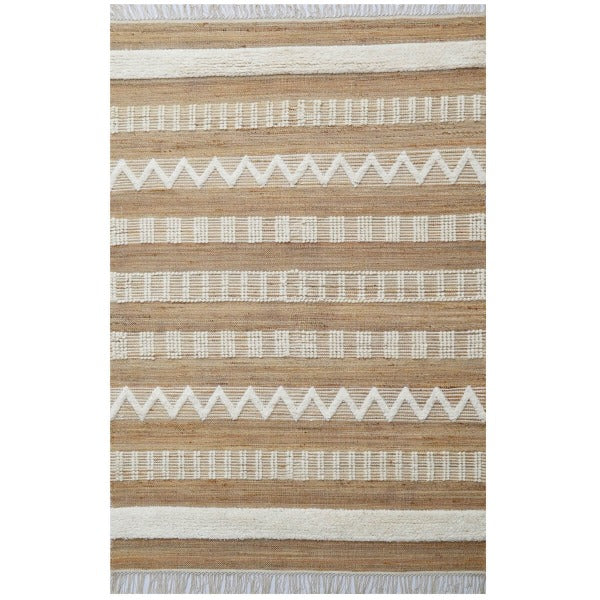Eclectic Pattern Handmade Woollen Rug - Brown (Available in 3 Sizes)