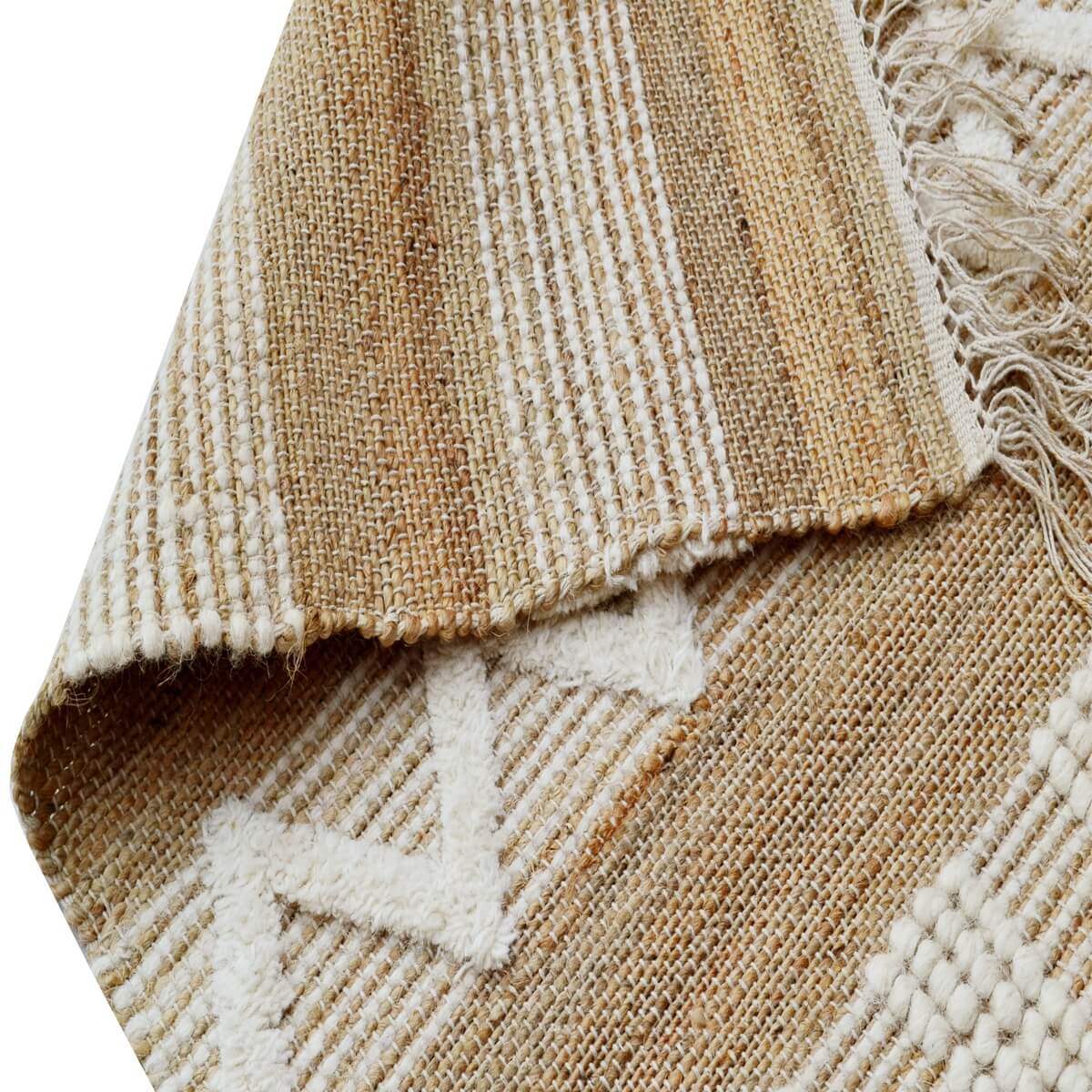 Eclectic Pattern Handmade Woollen Rug - Brown (Available in 3 Sizes)