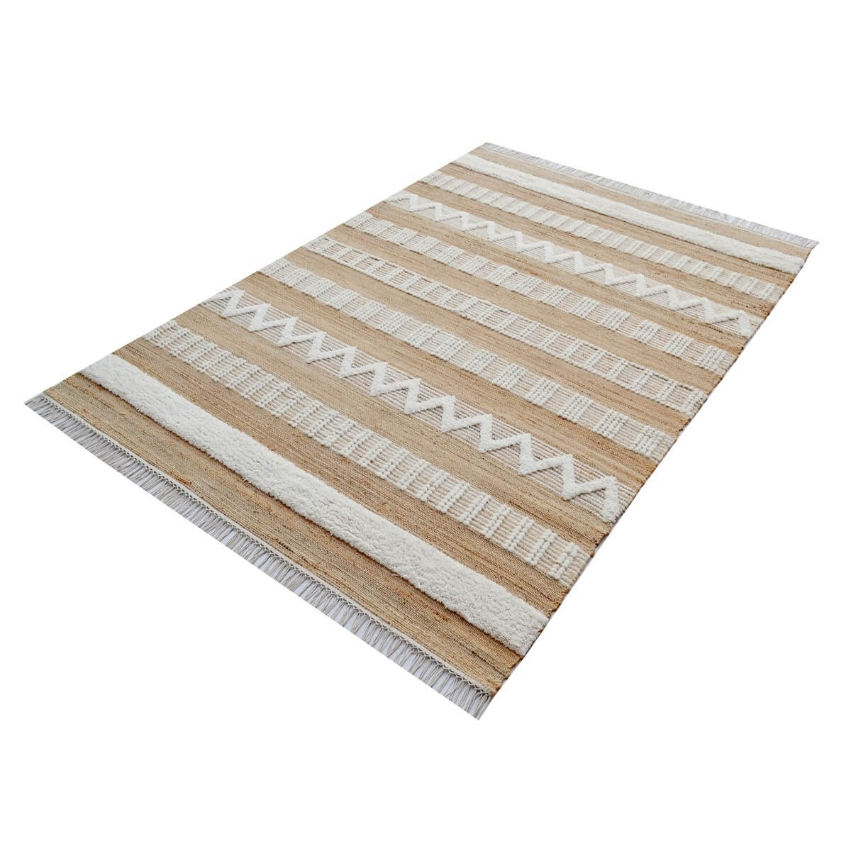 Eclectic Pattern Handmade Woollen Rug - Brown (Available in 3 Sizes)