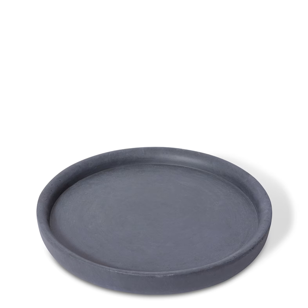 Eco-Friendly Clay Plant Saucers - Black - 43cms