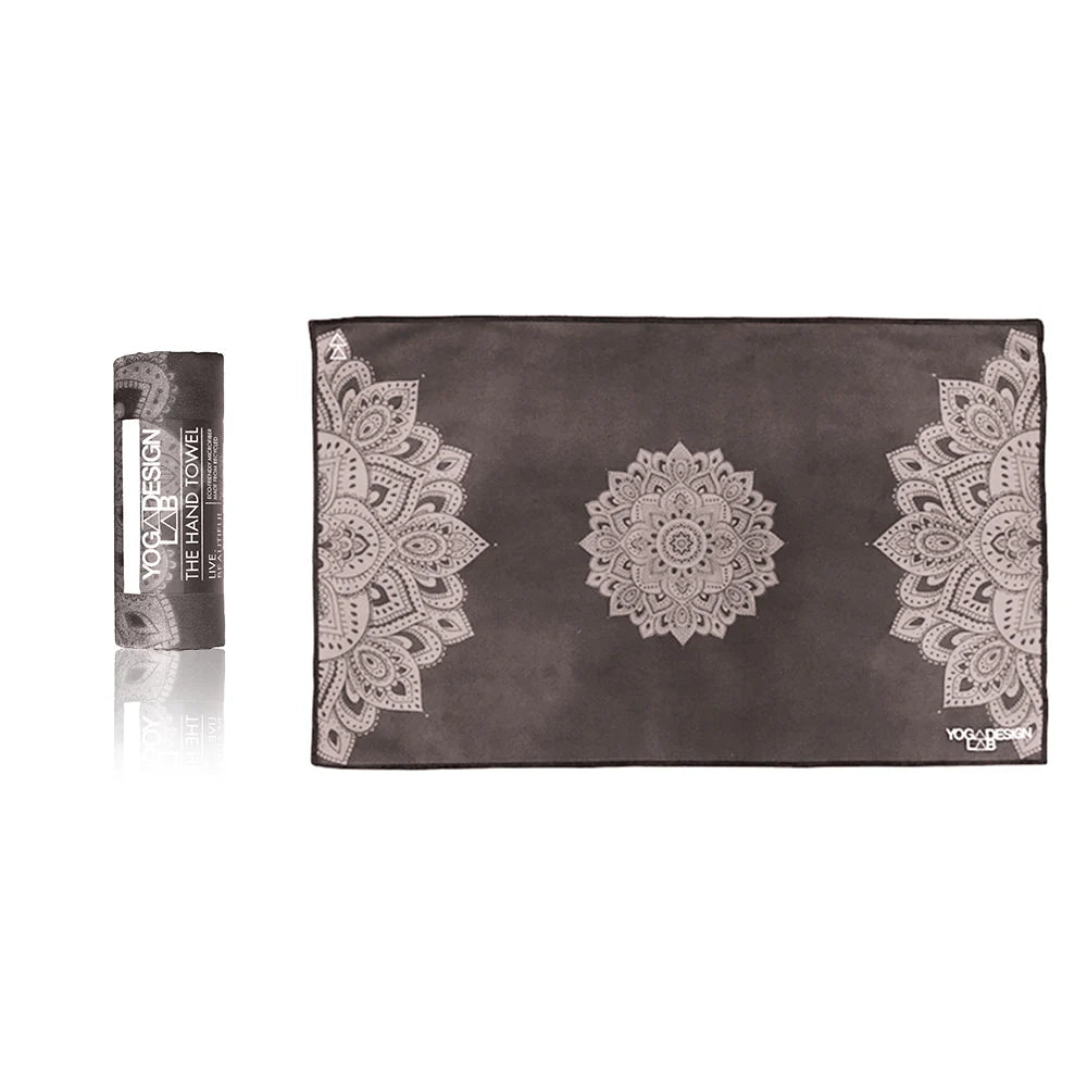 Eco-Friendly Design Lab Hand Yoga Towel - Mandala Black