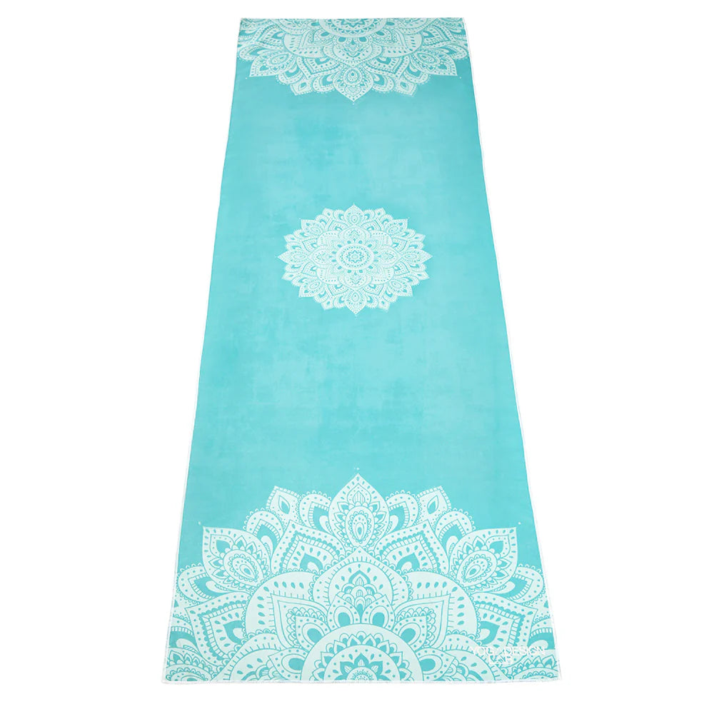 Eco-Friendly Design Lab Hand Yoga Towel 182cm - Mandala Turquoise