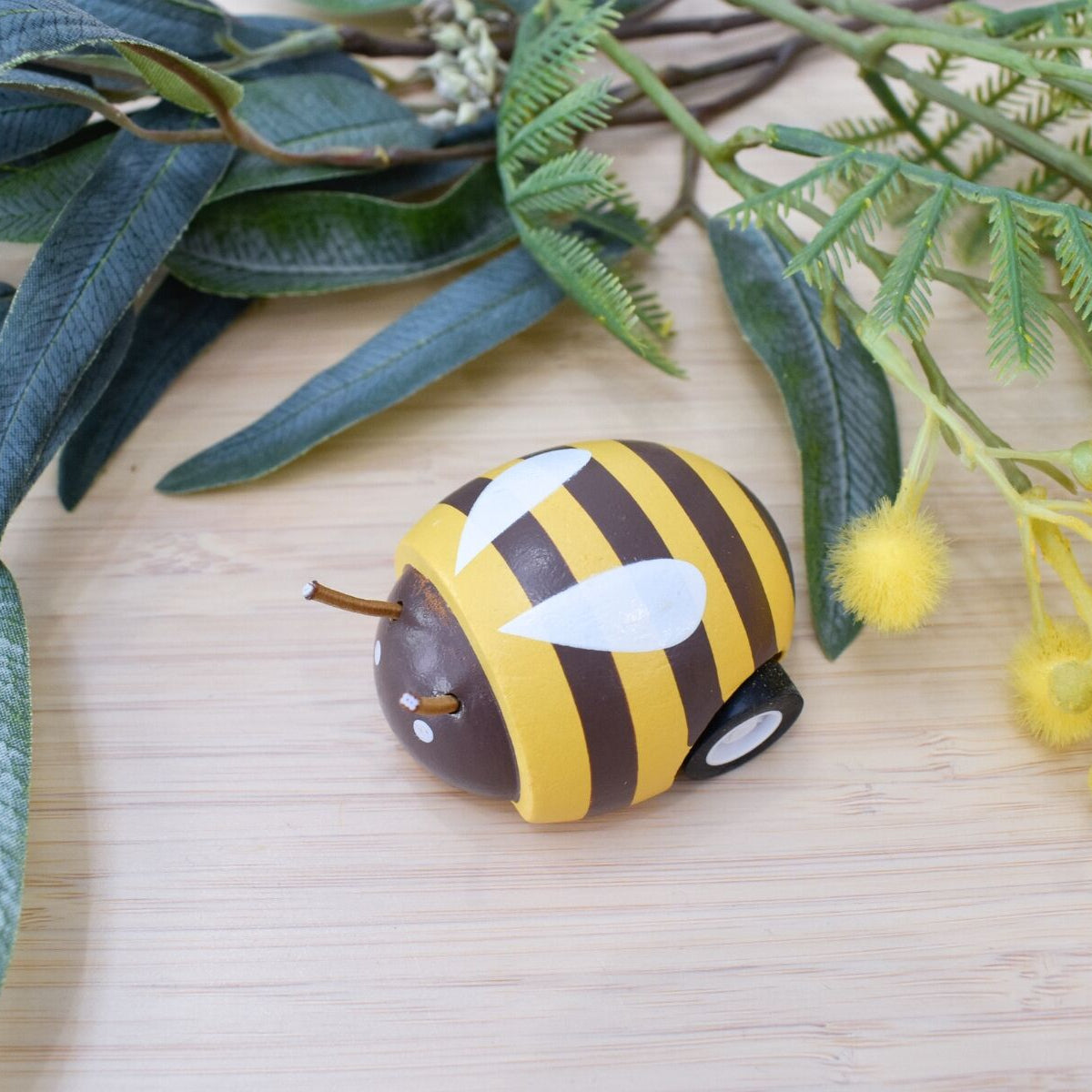 Eco-Friendly Fun - Wooden Pull - Back Bee Toy