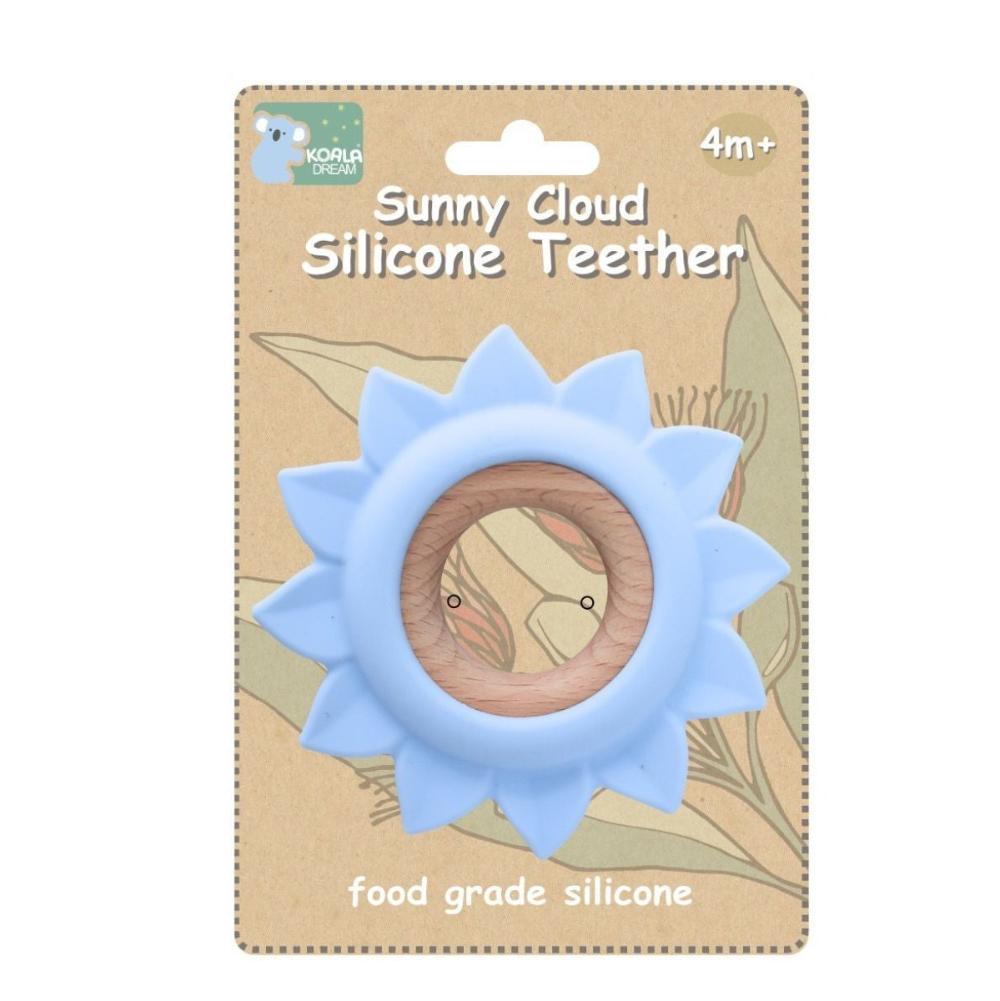 Eco-Friendly Sun Silicone Baby Teether - Blue