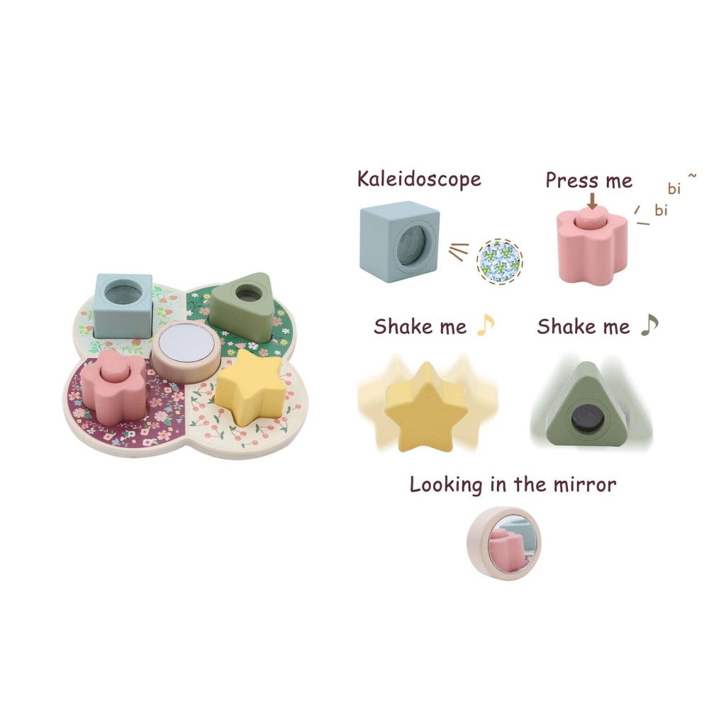 Eco-Friendly Wooden Shape Sorter & Activity Blocks