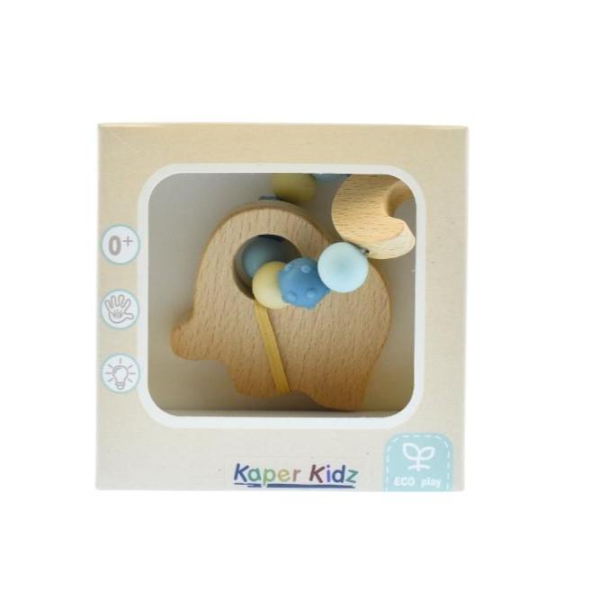 Eco Bead Elephant -Shaped Teething Toy - Blue