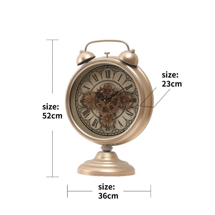 Eddison Bell Gear Movement Clock on Footed Stand