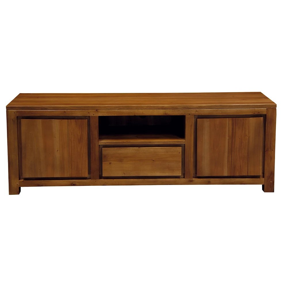 Effortless 2 Door 1 Drawer Entertainment Unit - Light Brown
