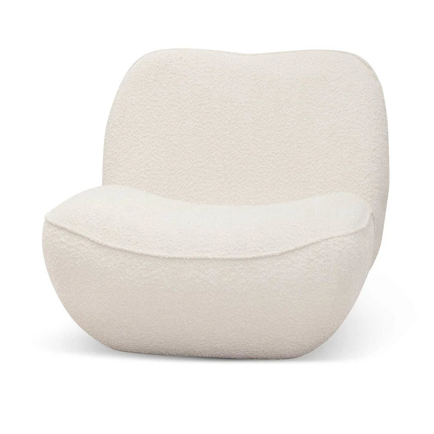 Effortless Charm Lounge Chair - Ivory White Boucle