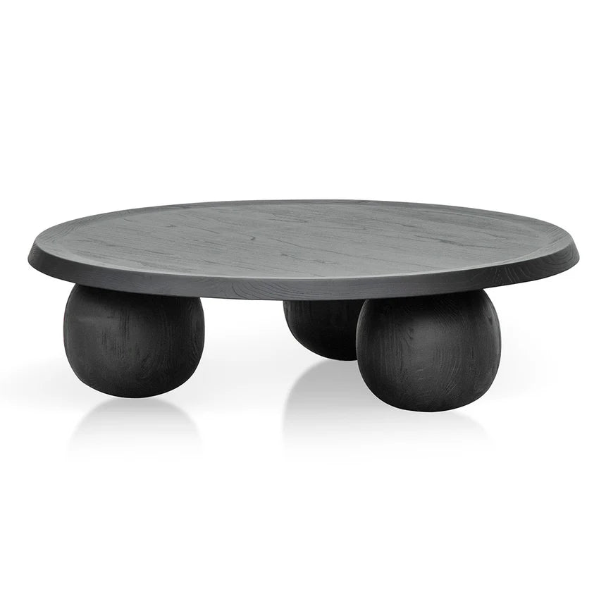 Effortless Elegance Elm Ball Coffee Table - Black 100cms