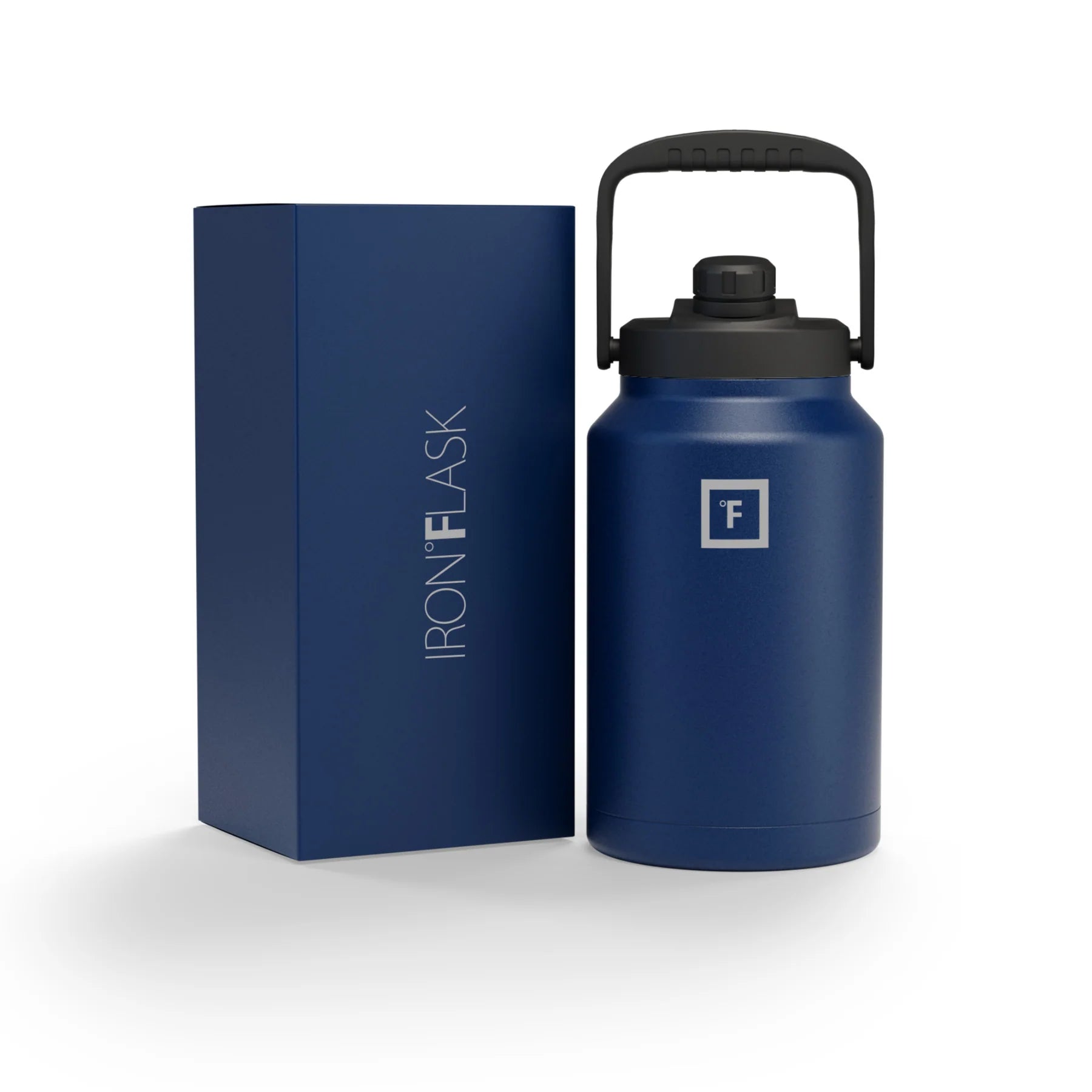 Effortless Iron Flask Bottle with Spout Lid - Blue