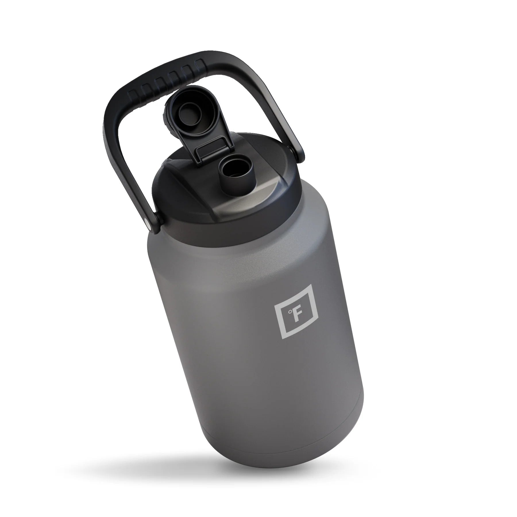 Effortless Iron Flask Bottle with Spout Lid - Grey