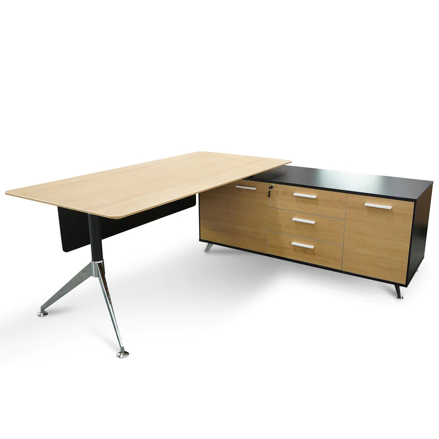 Effortless Right Return Office Desk 195cms - Natural