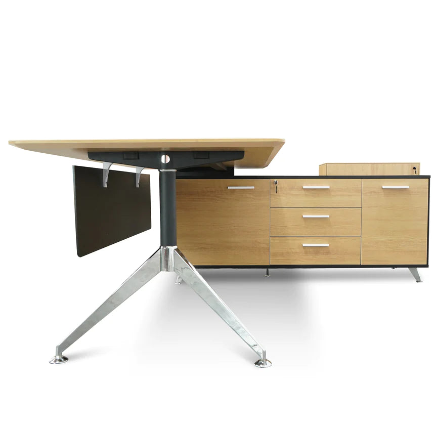 Effortless Right Return Office Desk 195cms - Natural