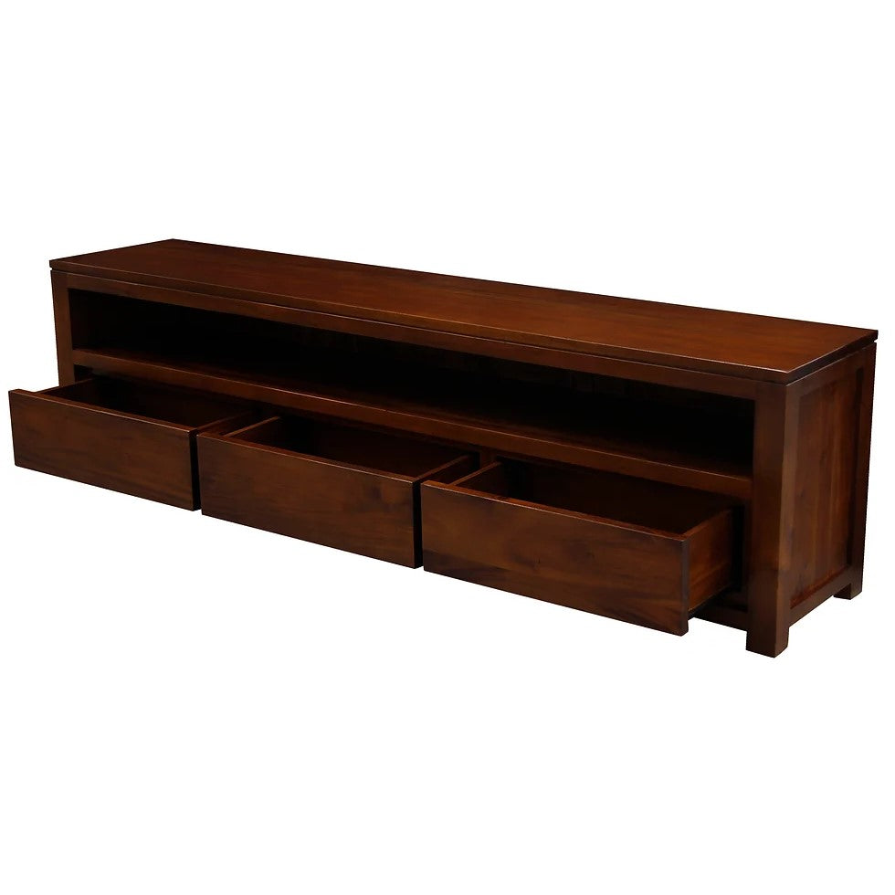 Effortless Style 3 Drawer Entertainment Unit - Brown
