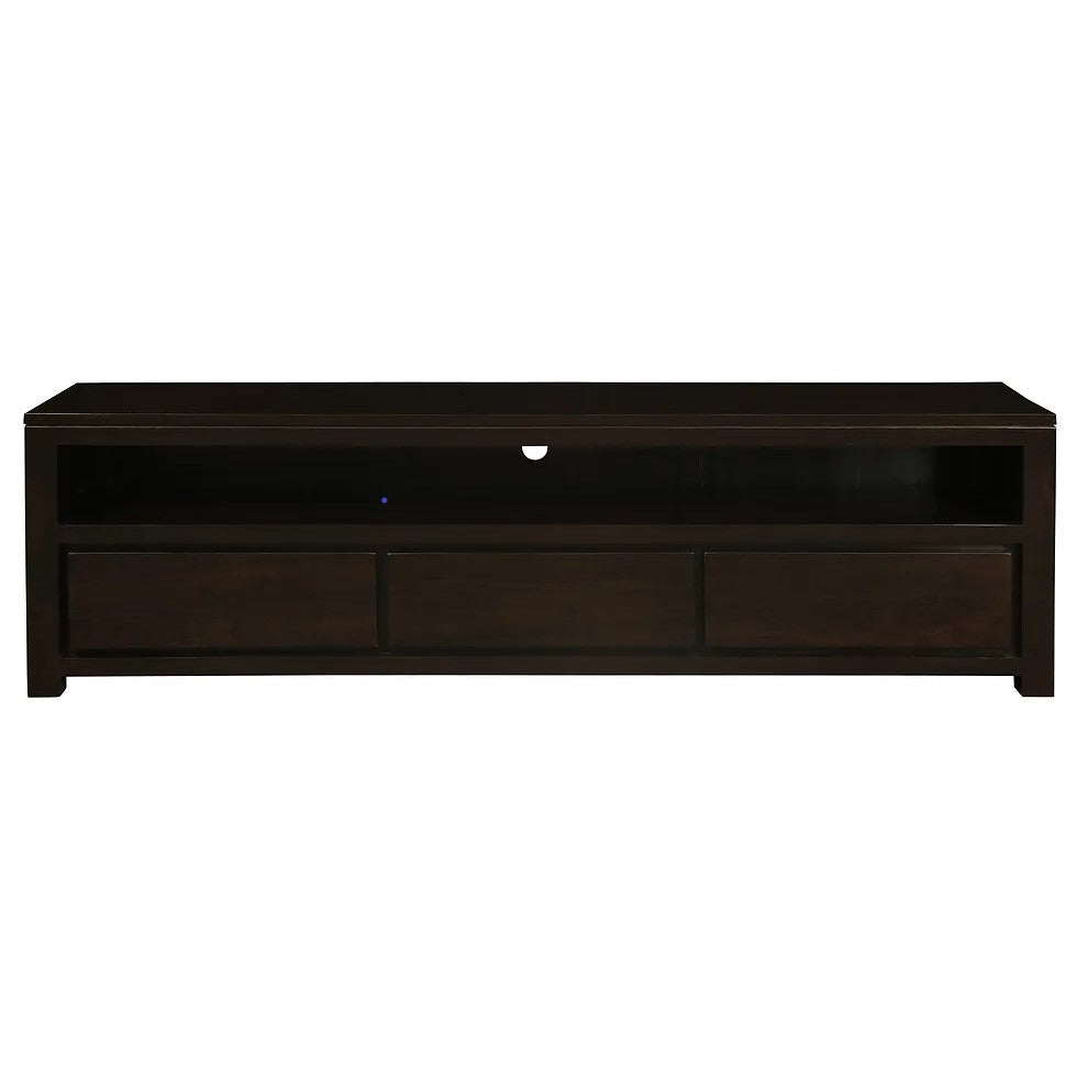 Effortless Style 3 Drawer Entertainment Unit - Dark Brown