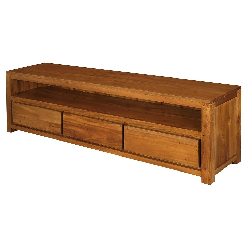Effortless Style 3 Drawer Entertainment Unit - Light Brown